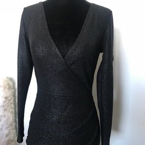 Black long sleeve sexy dress